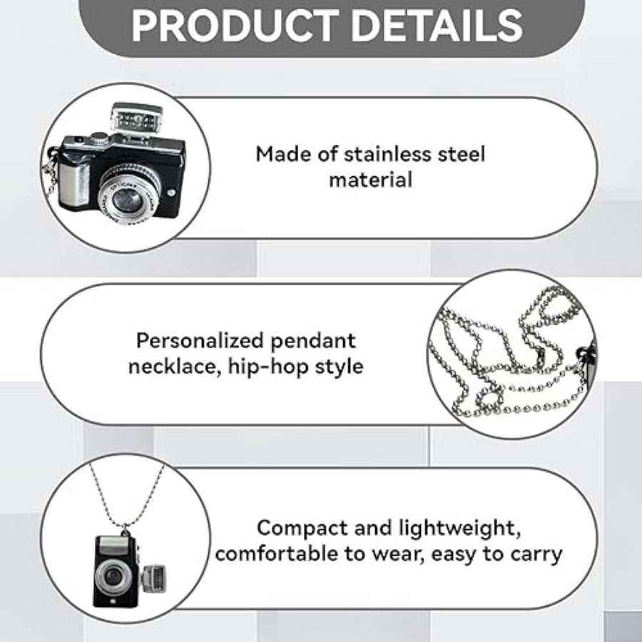 2 in1 Camera Keychain And Necklace