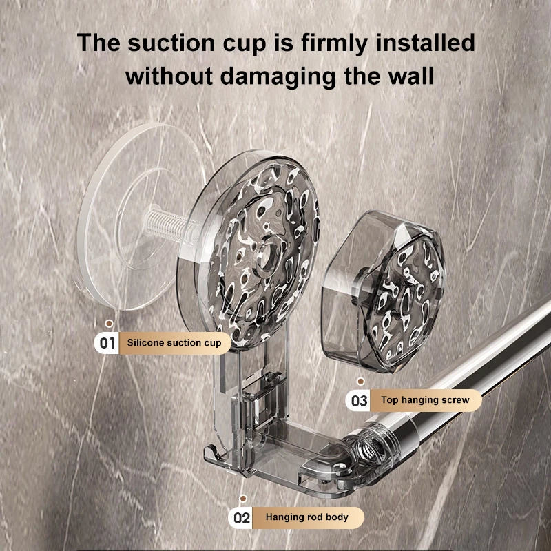 Double-Pole Storage Rack For Kitchen and Bathroom