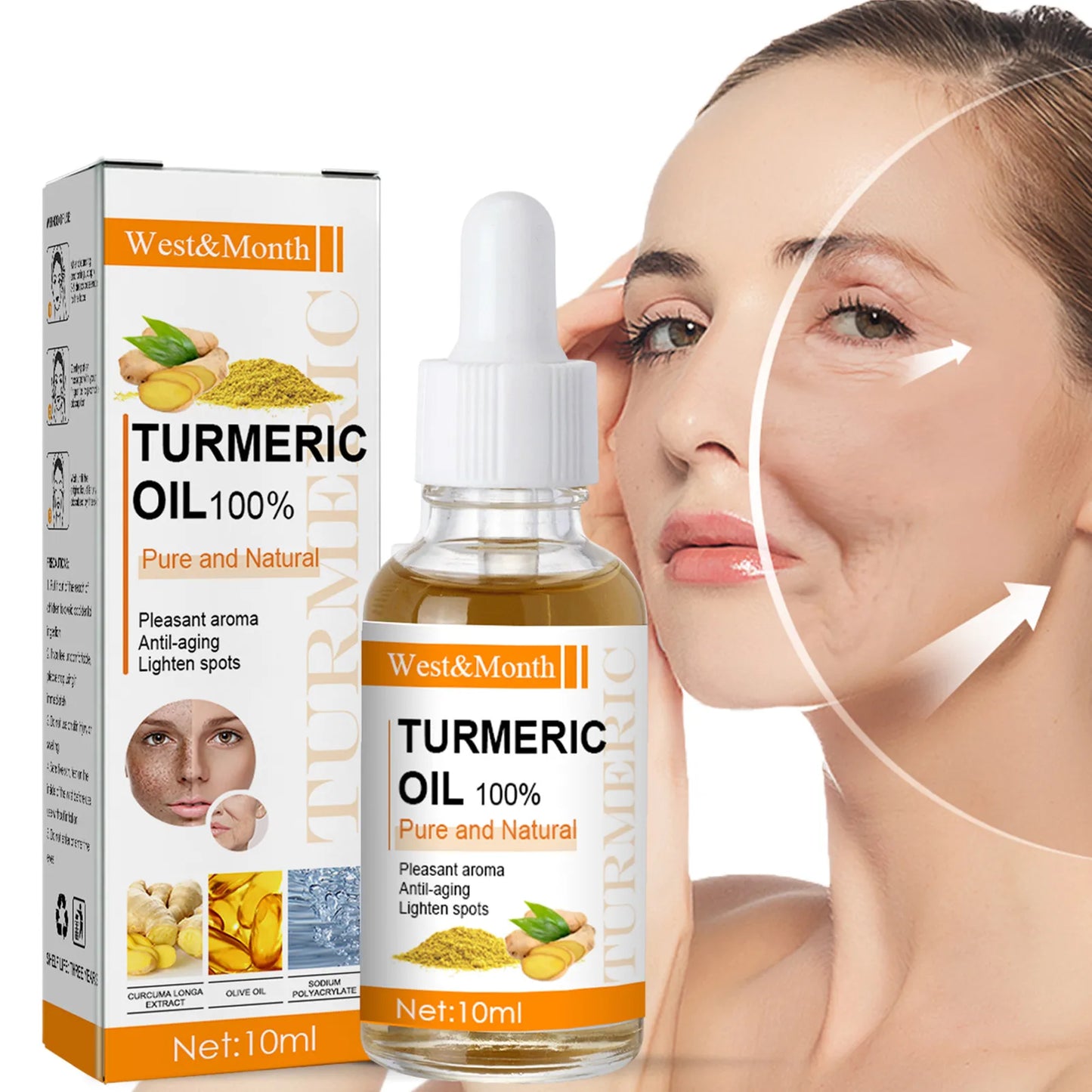 Organic turmeric anti aging serum oil