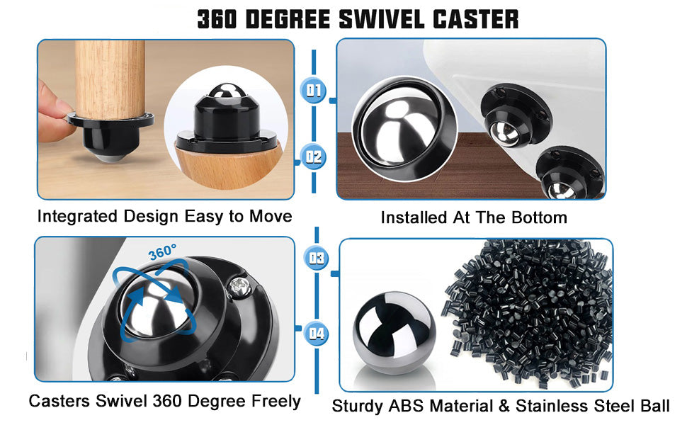 Swivel Wheels for Moving Furniture ( Pack of 10 )