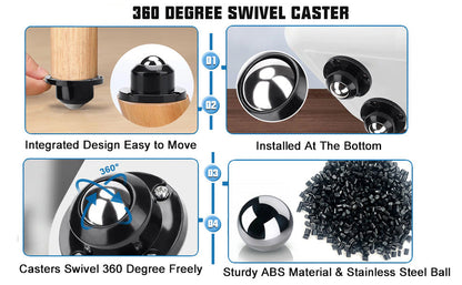 Swivel Wheels for Moving Furniture ( Pack of 10 )