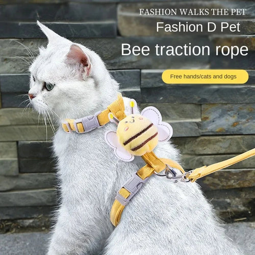 Cat Harness Leash Collar Set