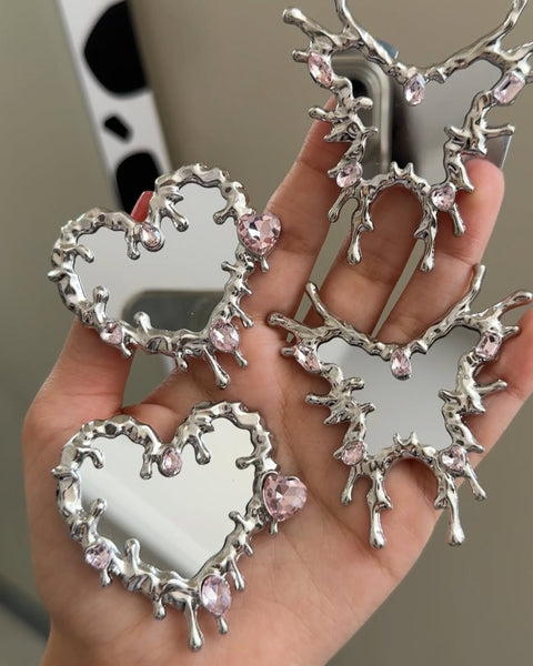 Luxury Crystal Drip Frame Mini Mirrors