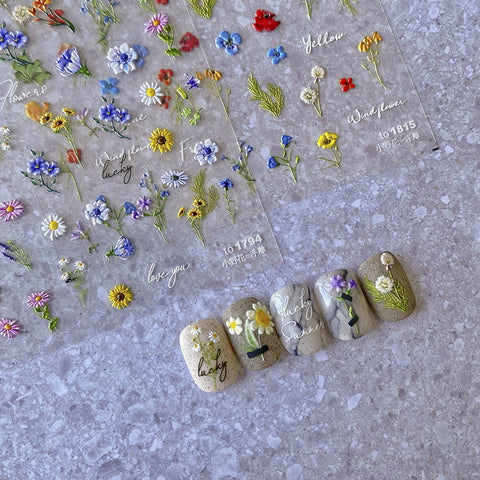 Floral Nail Art Stickers