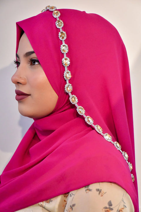 Instant - Ready To Wear/ Makhni Style Luxury Premium Diamond Hijab