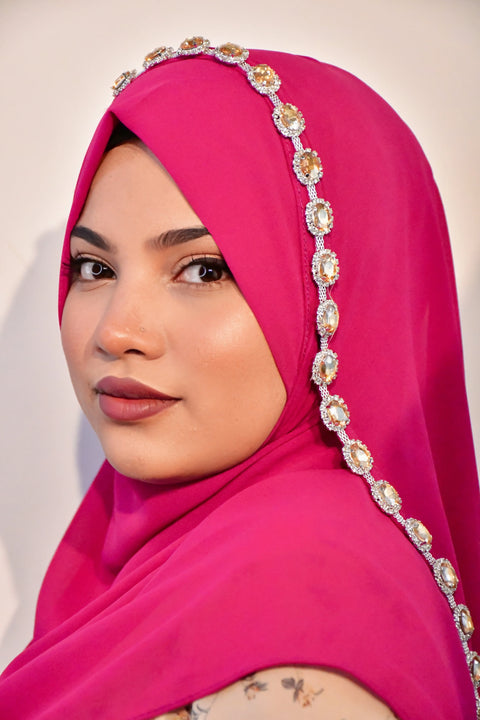 Instant - Ready To Wear/ Makhni Style Luxury Premium Diamond Hijab