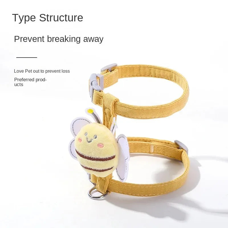 Cat Harness Leash Collar Set