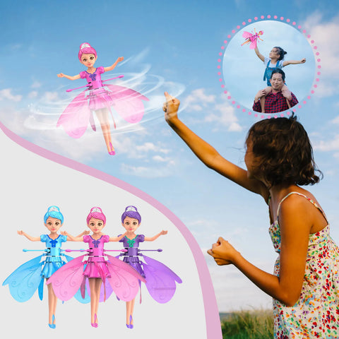 Hand Control Flying Fairy Doll For Kids