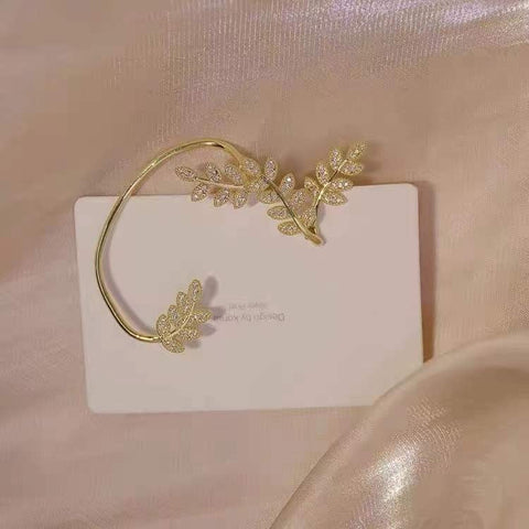 Luxury Detachable Leaf Earrings Without Piercing Wearing (Pair)