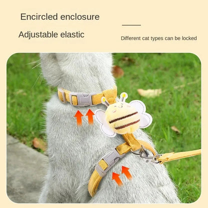 Cat Harness Leash Collar Set