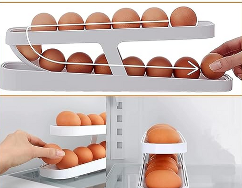 2-Tier Rolling Egg Dispenser for 12-14 Eggs