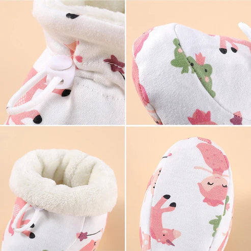 Adjustable Cozy Fleece-Lined Baby Booties
