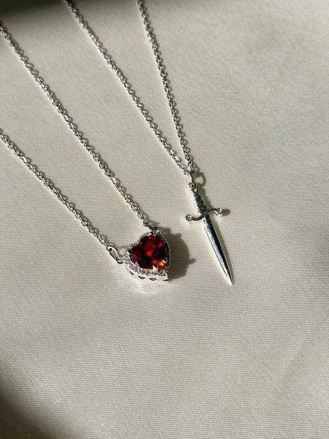 Heart & Sword Necklace