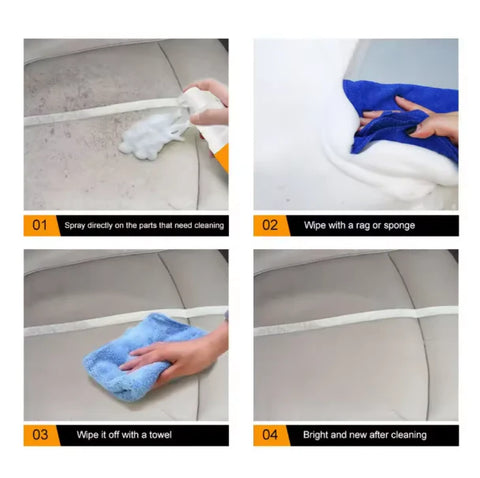 Multi-Purpose Foam Cleaner Spray For Cleaing Fabric, Carpet, Leather, And Etc. (Big Bottel – 650 ml)