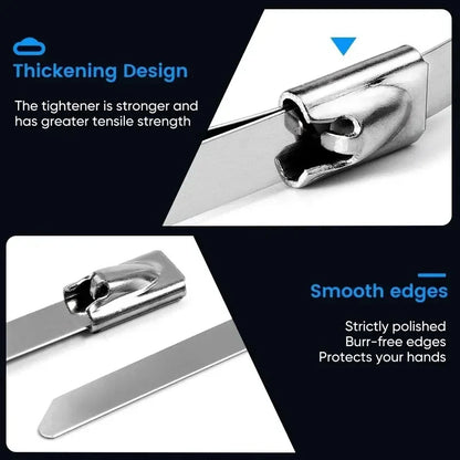 Reusable and Stainless Steel Cable Tie Buckle Strap