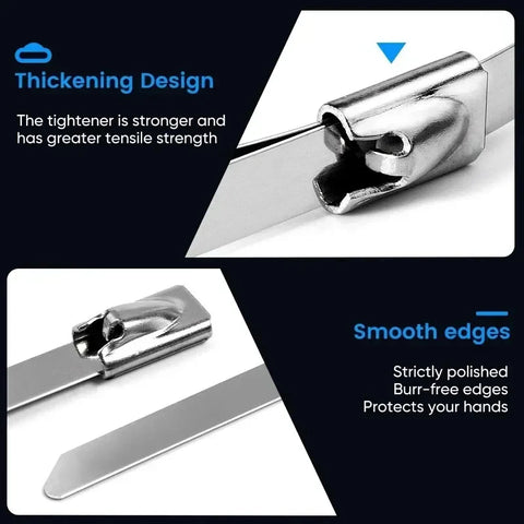 Reusable and Stainless Steel Cable Tie Buckle Strap