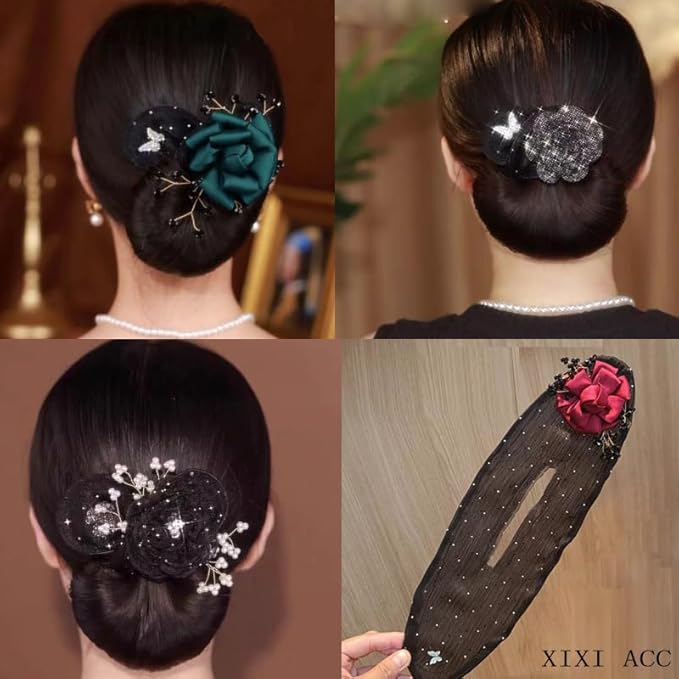 Flower Hair Bun Roller