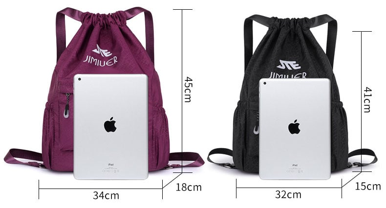 Adjustable drawstring bag