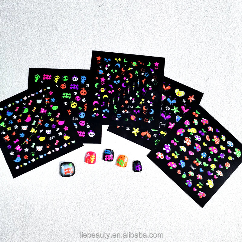 Glow In Dark Nail Stickers For Children