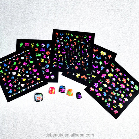Glow In Dark Nail Stickers For Children