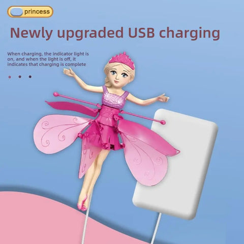 Hand Control Flying Fairy Doll For Kids
