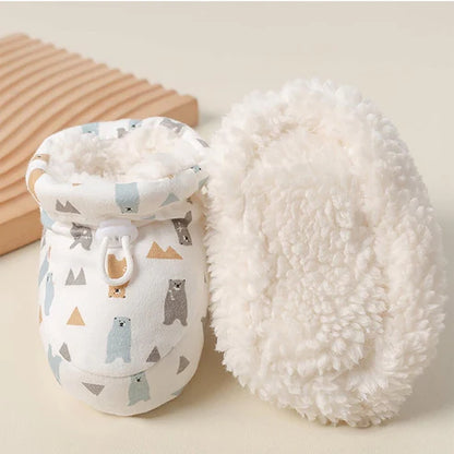 Adjustable Cozy Fleece-Lined Baby Booties