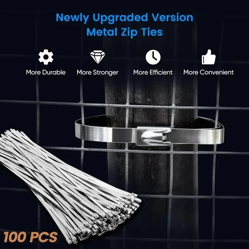 Reusable and Stainless Steel Cable Tie Buckle Strap