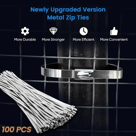 Reusable and Stainless Steel Cable Tie Buckle Strap