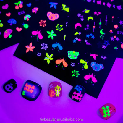 Glow In Dark Nail Stickers For Children