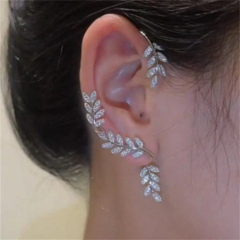 Luxury Detachable Leaf Earrings Without Piercing Wearing (Pair)