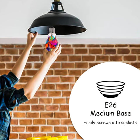 Stained Glass Decoration LED Light Bulb ( Pack of 2 Bulbs )