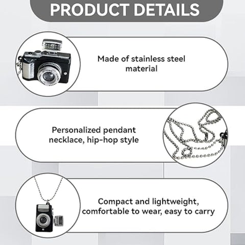 2 in1 Camera Keychain And Necklace