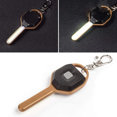 Mini LED Flashlight Light Key Shape Keychain