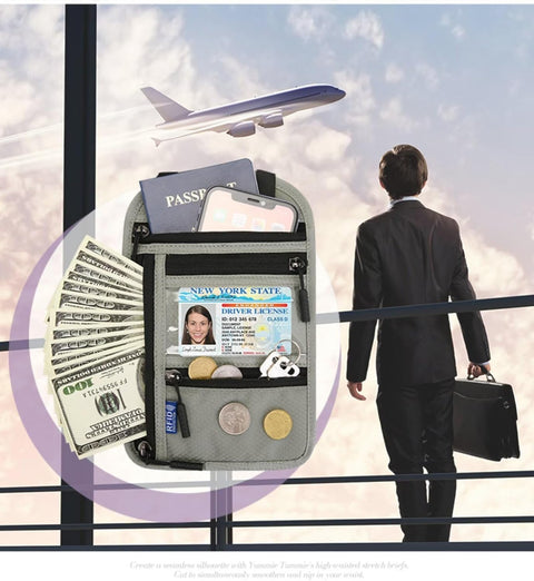 Travel Passport RFID Blocking Wallet Bag