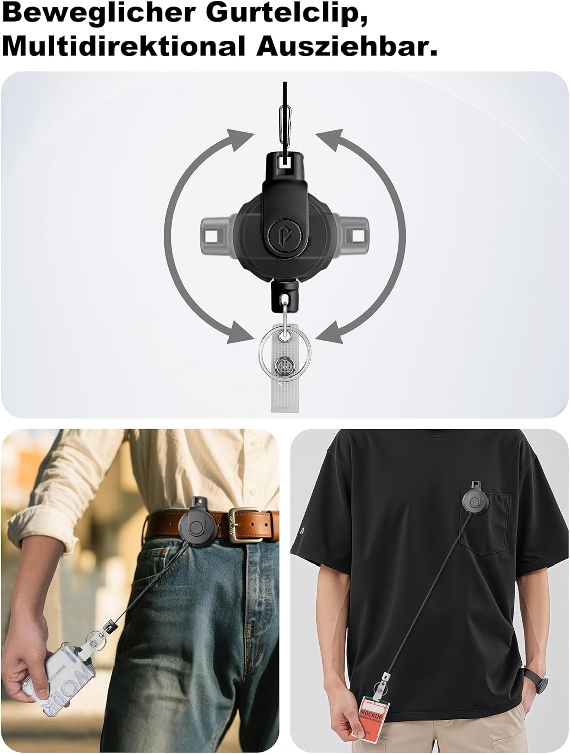 Magnetic Retractable Keychain