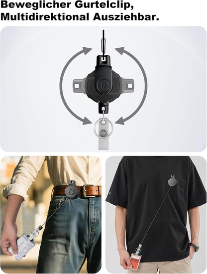 Magnetic Retractable Keychain
