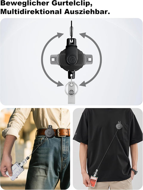 Magnetic Retractable Keychain