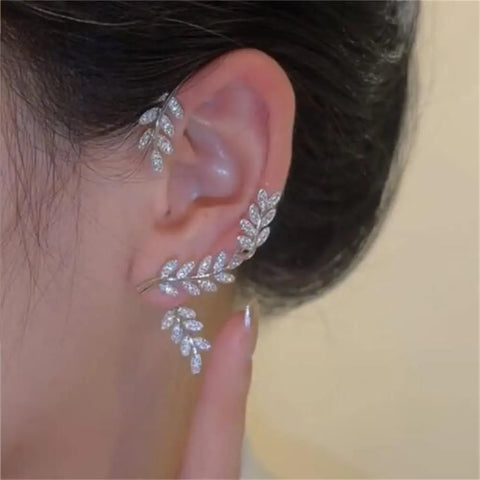 Luxury Detachable Leaf Earrings Without Piercing Wearing (Pair)
