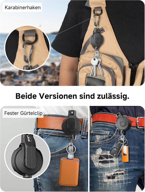 Magnetic Retractable Keychain