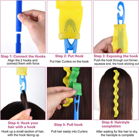 Reusable Hair Curlers ( Pack of 12 )
