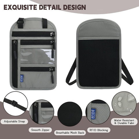 Travel Passport RFID Blocking Wallet Bag