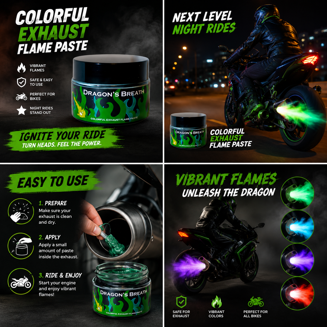 🌈 Colorful Exhaust Flame Paste