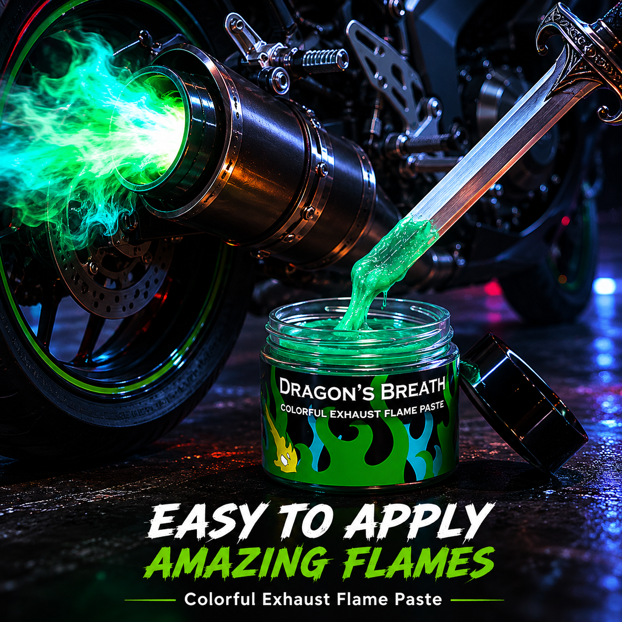 🌈 Colorful Exhaust Flame Paste