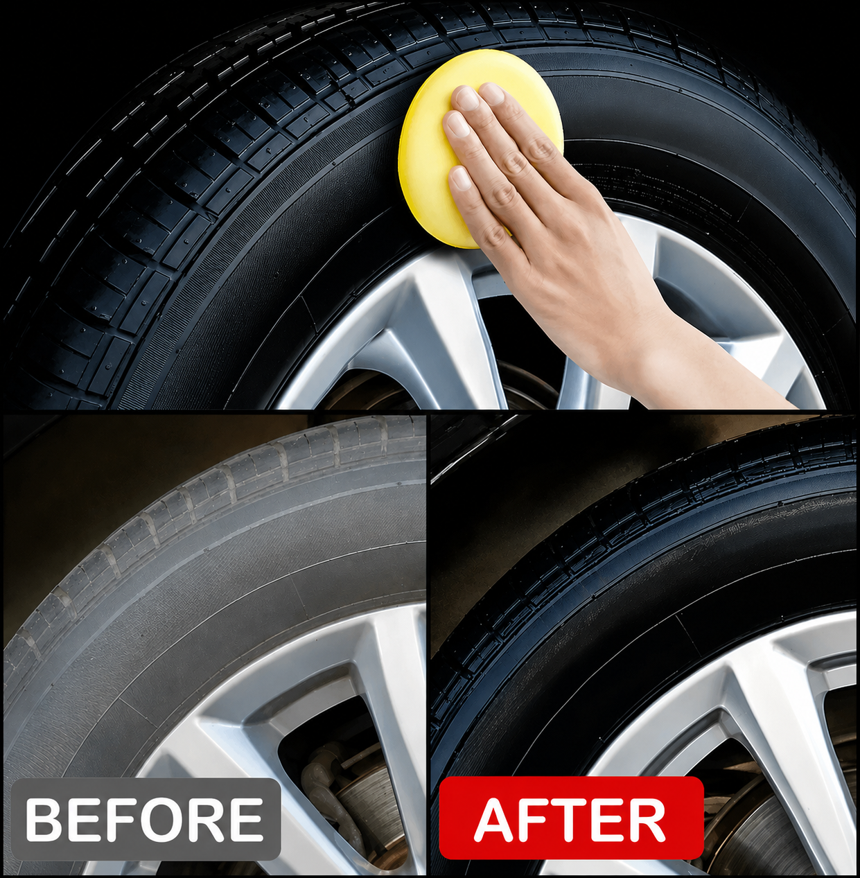 Black Tire Shin Polishing Wax