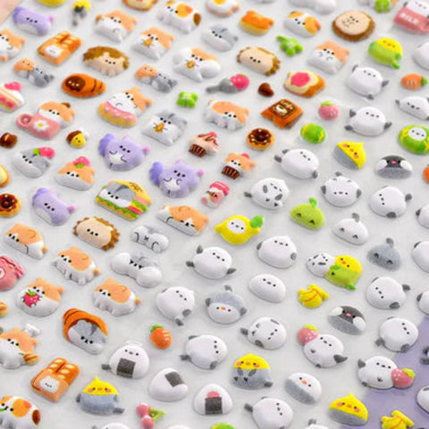 Cute Mini Puffy 3D Stricker