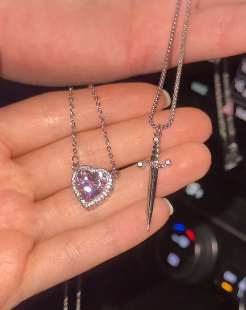 Heart & Sword Necklace