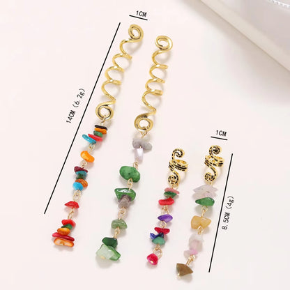 Colorful Beaded Hair Braid Cuffs