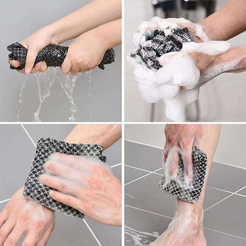 Charcoal Fiber Sauna Bath Wash Scrub