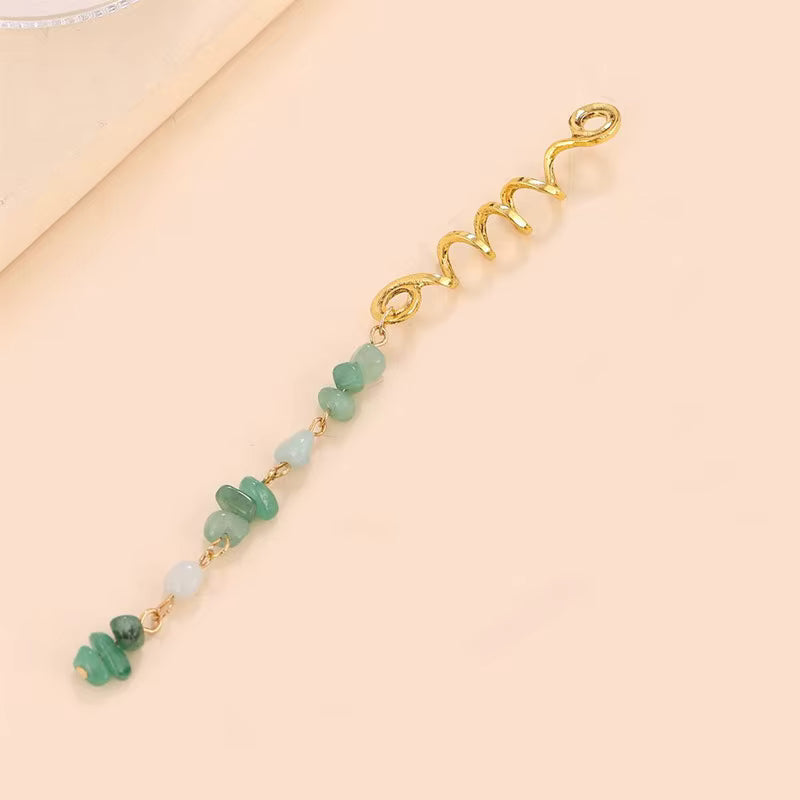 Colorful Beaded Hair Braid Cuffs