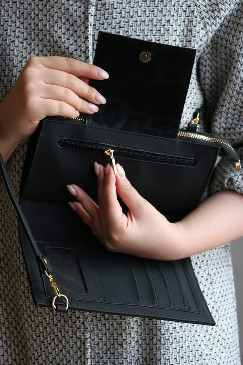 Leather Wallet and Strap Bag